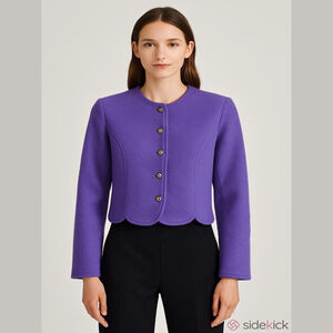 Vintage Geiger Wool Jacket Purple Size Medium EU 40